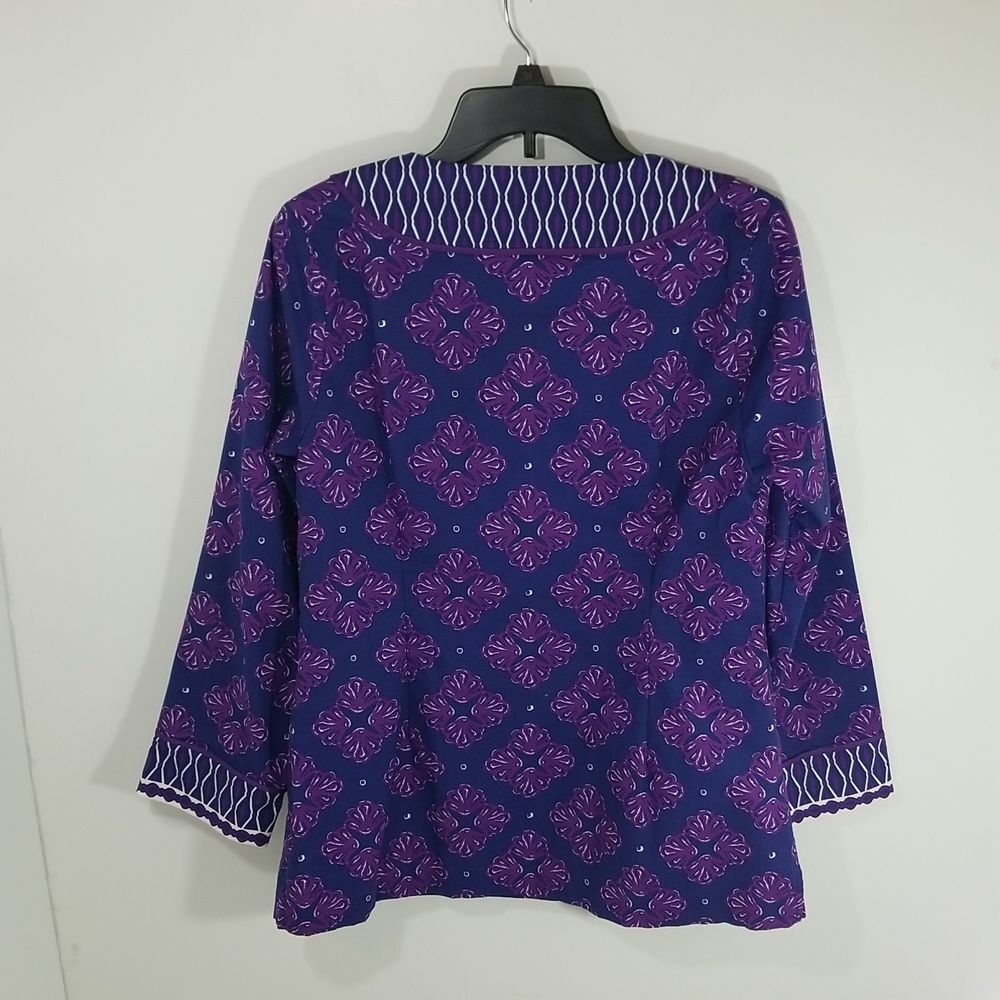 {Vineyard Vines} Purple Shell Tunic Top Size 10 - Picture 4 of 10